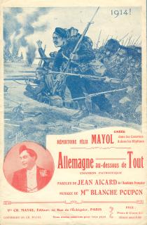Allemagne au-dessous de Tout. Réplique française à Deutschland Uber Alles. Répertoire Félix Mayol, Vve Charles Mayol Éditeur .