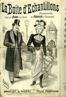 La Boite d'échantillons. Chansonnette créée par Dona à la Scala (Gaston Dona - illustration Punch), Henri Pascal Éditeur .